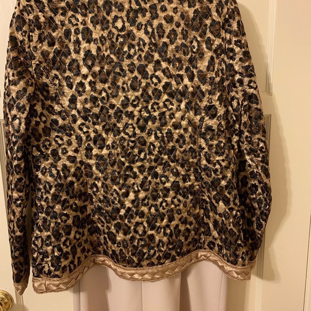 Chico’s Jacket, Size 1, Leopard Print - image 3